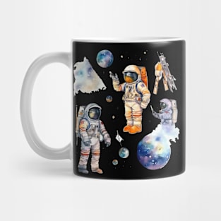 Astronaut Space watercolor theme Mug